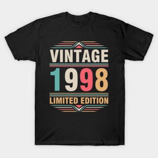 Vintage 1998 Ltd Edition Happy Birthday 24 Years Old Me You T-Shirt